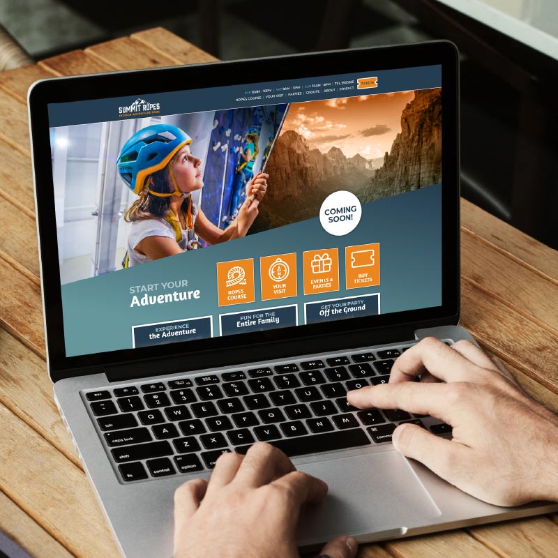 Summit Ropes site Small Dog Creative