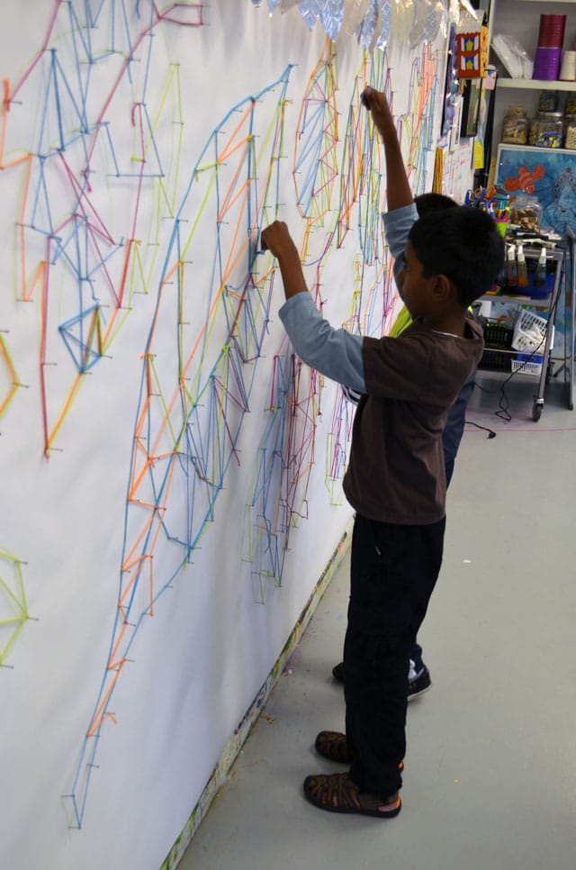 String Art Wall Project for Kids from Small Hands Big Art