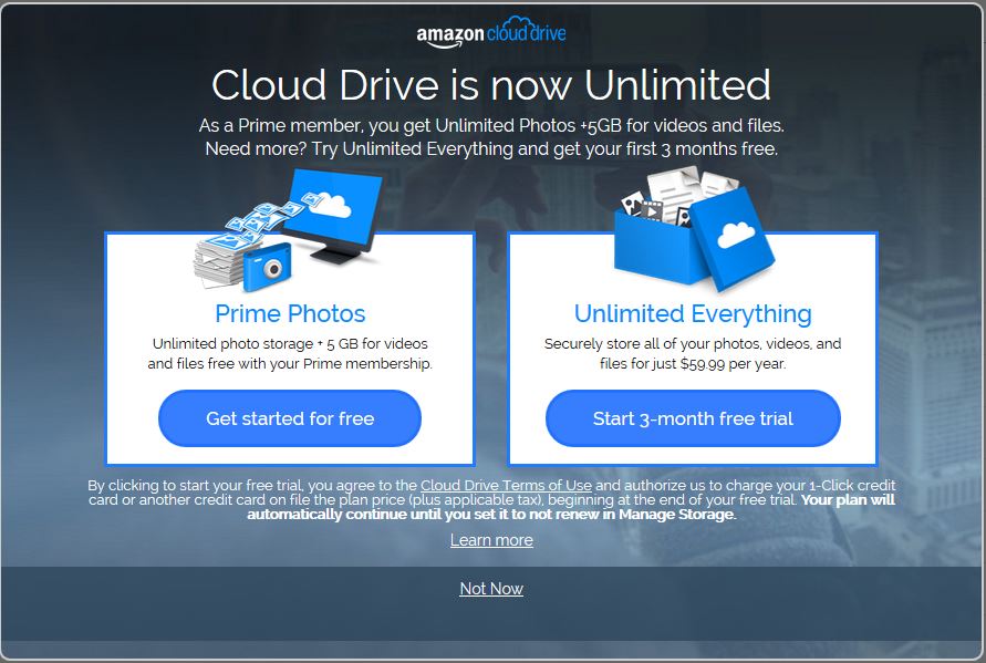 Amazon Cloud Drive Now Has Unlimited Plans