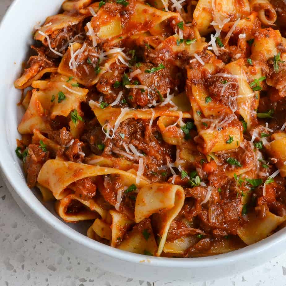 Beef Ragu with Pappardelle Pasta Small Town Woman