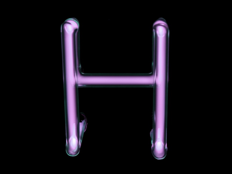 Hydrogen discharge tube, size approximately 75x75mm