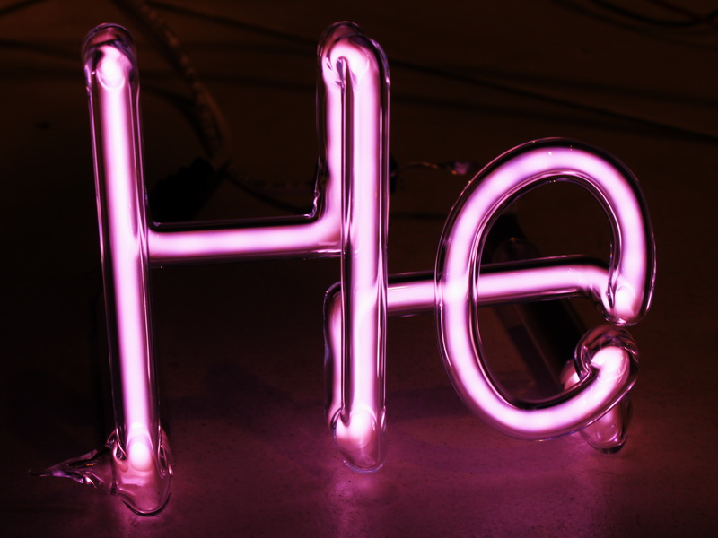 Helium Gas Micro Spectrum Discharge Tube 8090mm NEW