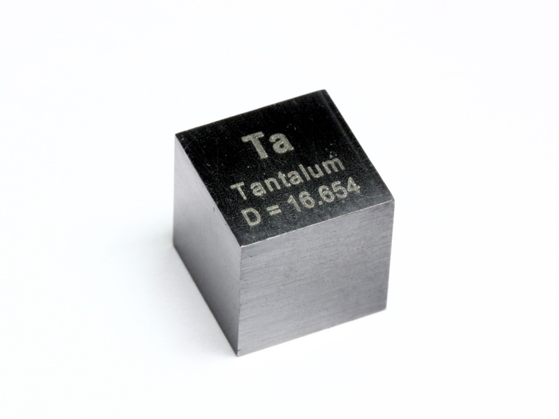 Tantalum precision densitystandard cube 10mm 16.7g