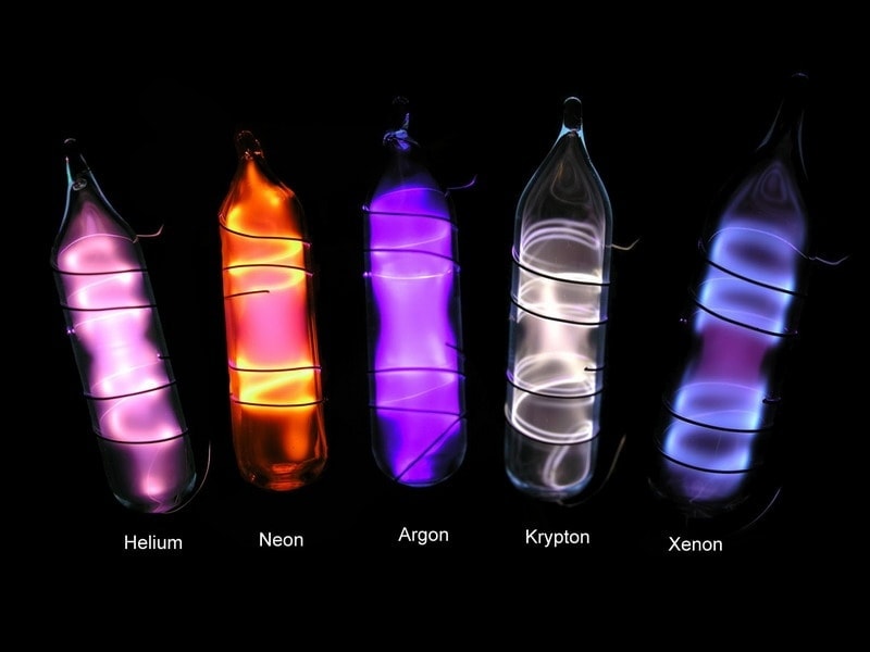 Noble Gases Colors Lights