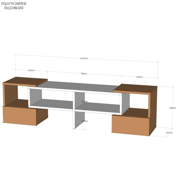 MOBILE TV angolare design moderno HARRISON per arredo soggiorno e