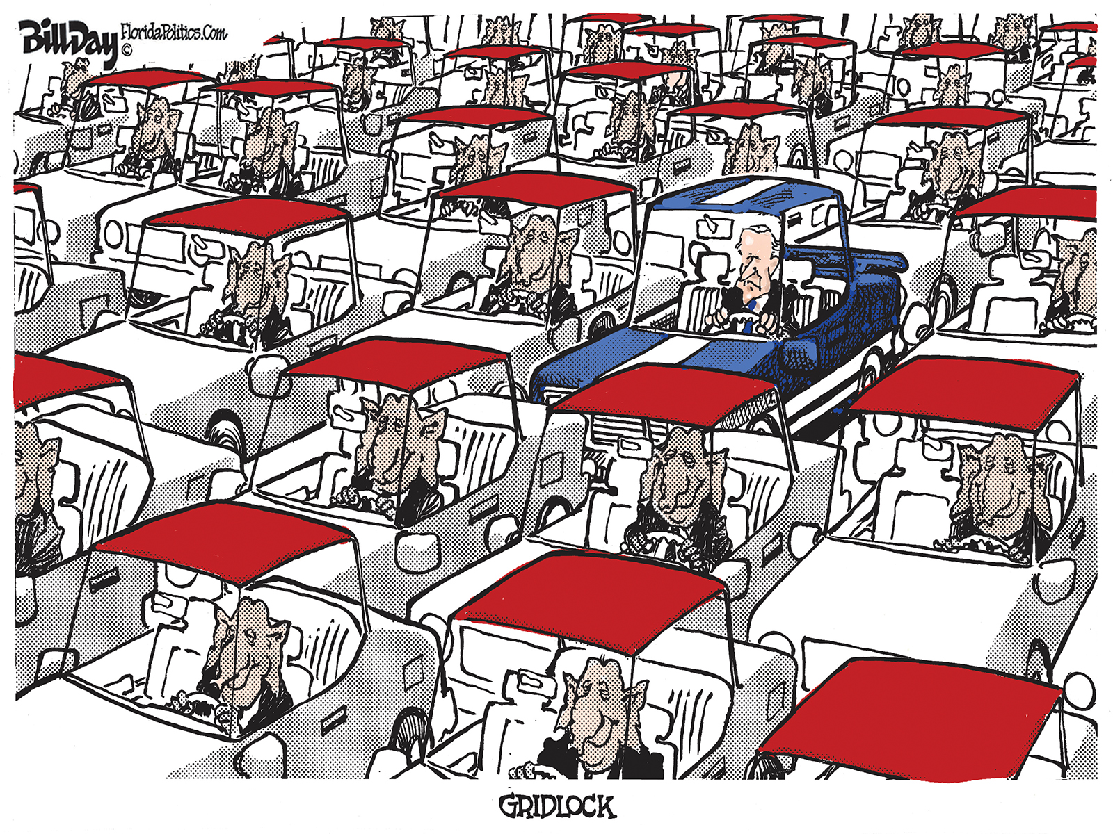 Gridlock, A Cartoon By AwardWinning Bill Day Smart City Memphis