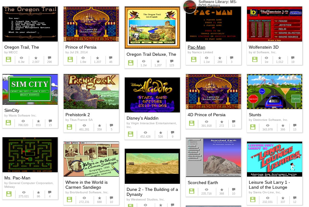 Hier kannst du alte DOS, Windows, C64 und AtariSpiele kostenlos im