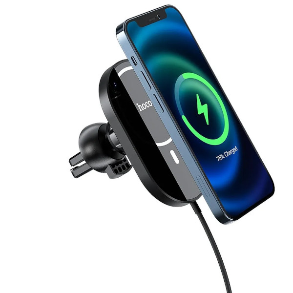 Hoco Wireless Car Charger with MagSafe 15W Black