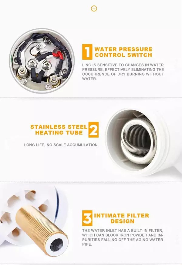 Temperature Display Instant Hot water tap With Shower Head Price in