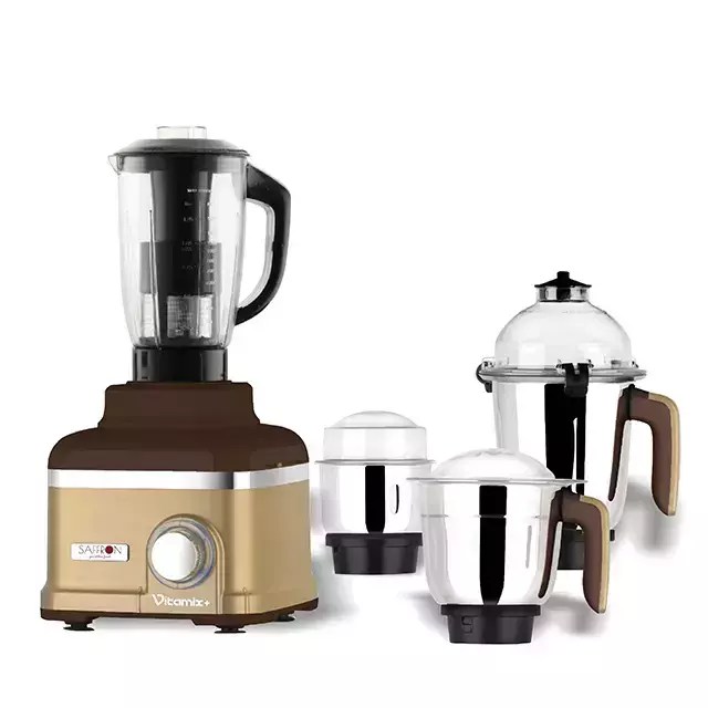 Saffron Vitamix Plus Blender Juicer Mixer Grinder (4 Jars, Metallic