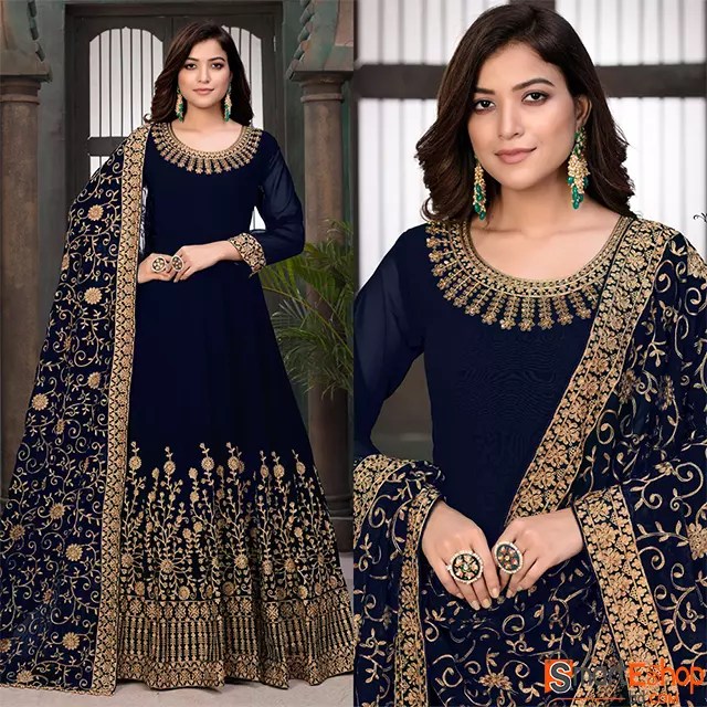 Resham Floor Length Anarkali Suit