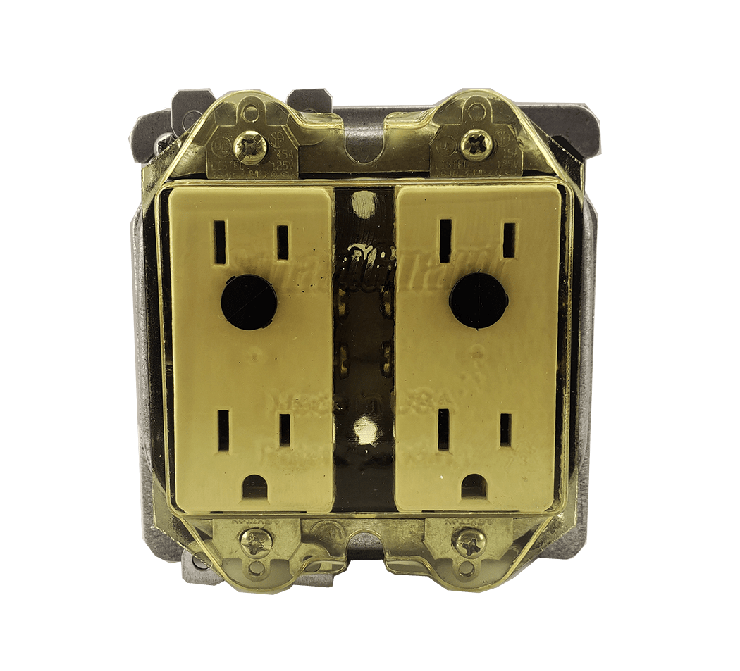 2 Gang GFCI/Decora Receptacle Cover with Pins Plastic Covers & Guards