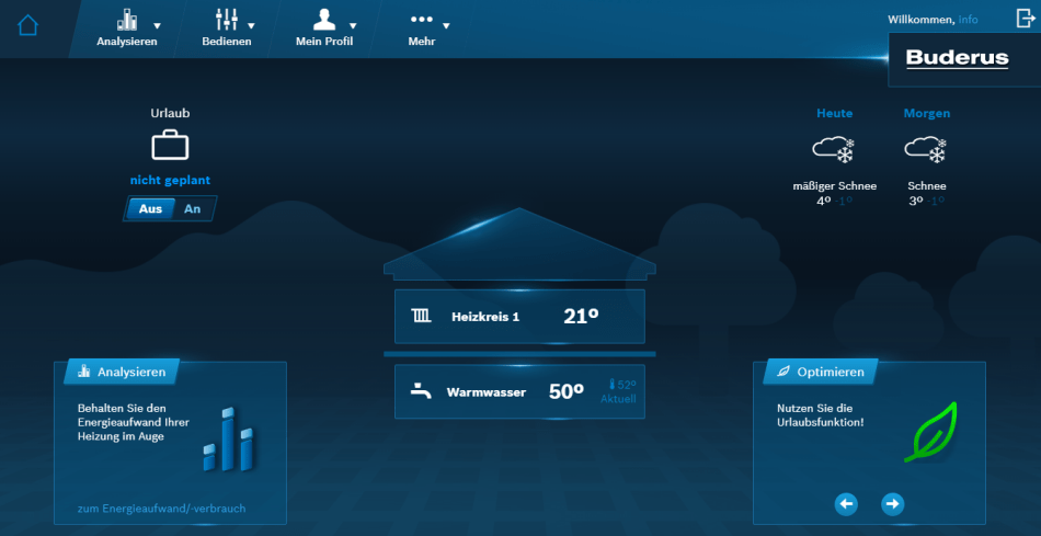 Heizung mit dem Buderus Control Center steuern und analysieren smarthometricks.de