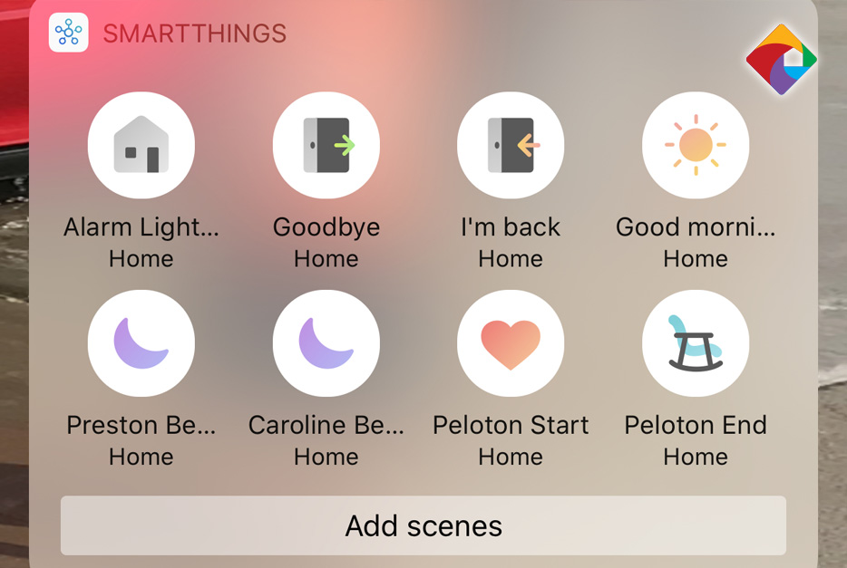 SmartThings How to add widgets to iPhone and Android SmartHome