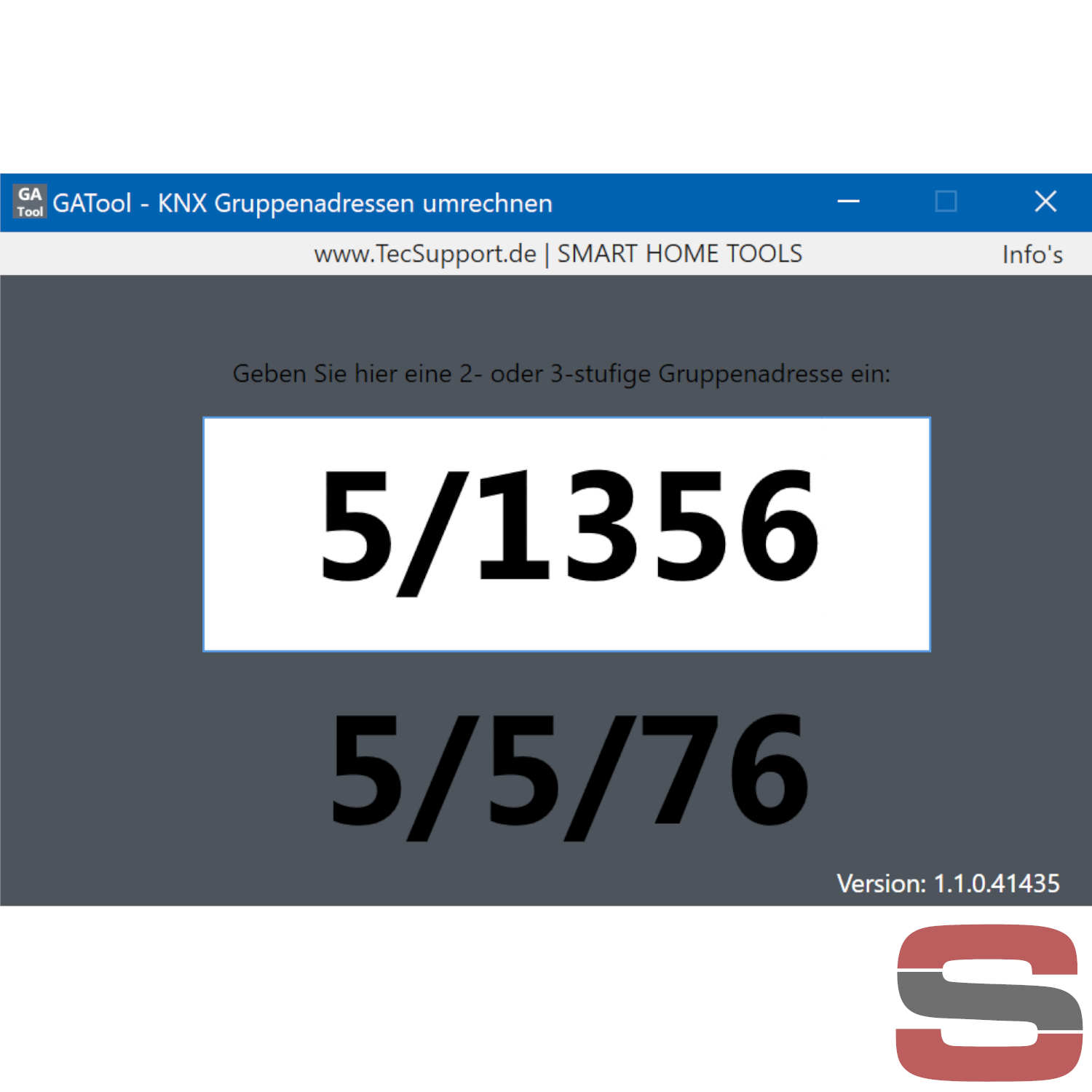 KNX Gruppenadressen umrechnen » SmartHomeTools.de