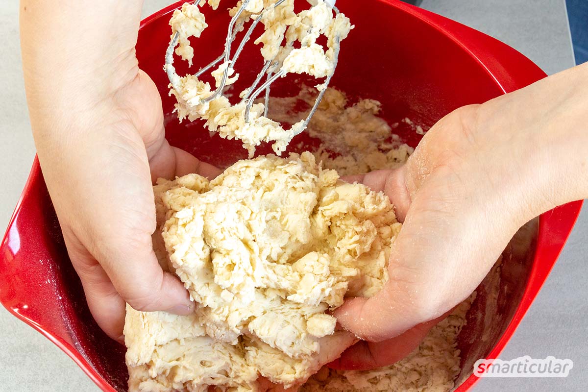 QuarkÖlTeig vegan zubereiten Einfaches und vielseitiges Rezept