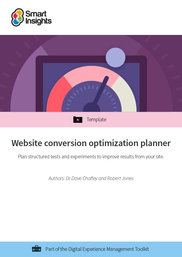 Website conversion optimization planner Smart Insights