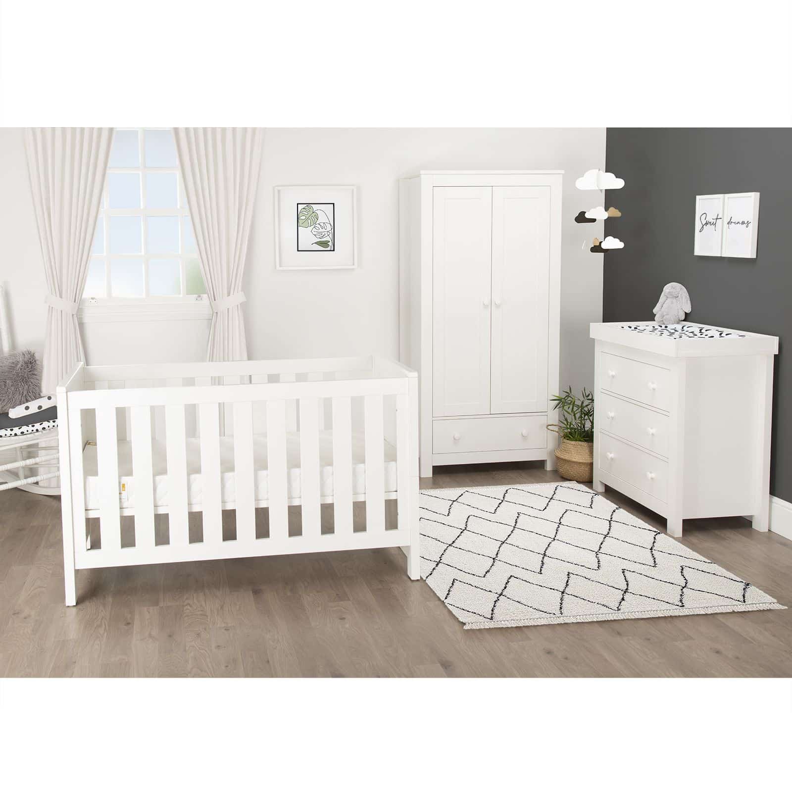 CuddleCo Aylesbury White 3 Piece Nursery Set Smart Kid Store