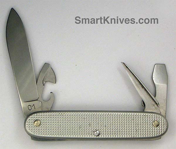 Victorinox and Wenger 2001 Soldier 93mm Aluminum Alox Swiss Army Knives