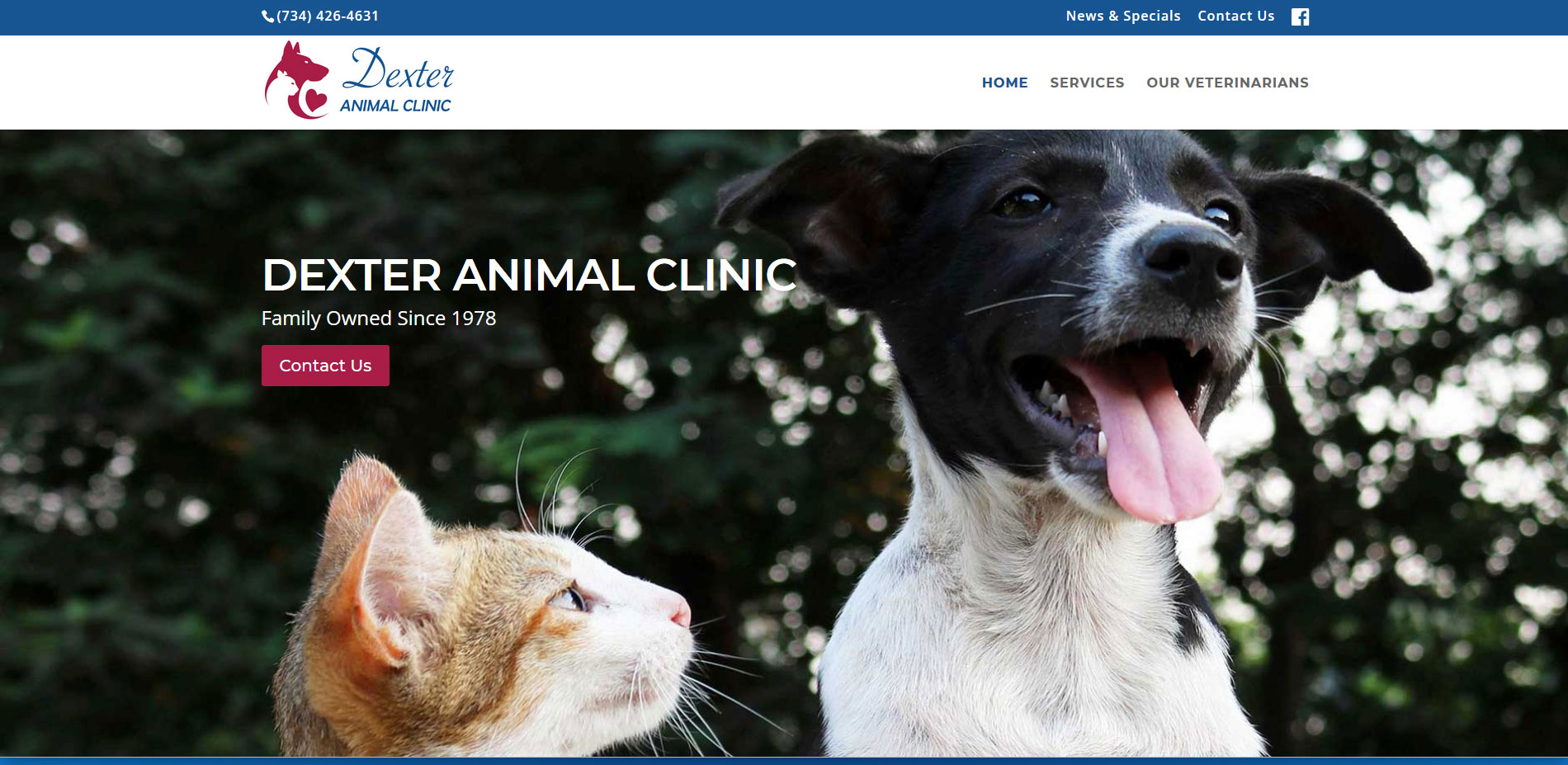 Dexter Animal Clinic  Design in Michigan Digital Marketing