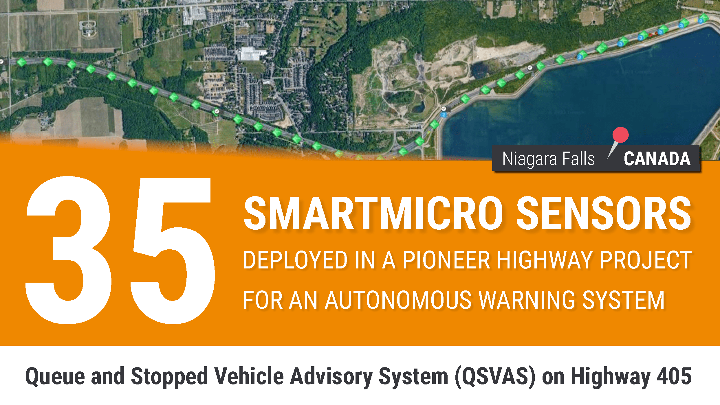 Ontario Highway 405 pioneer autonomous warning system using smartmicro