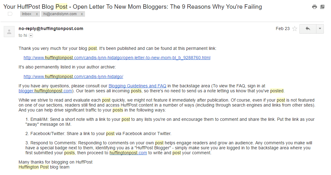 How To Write For Huffington Post AND Get Blog Traffic