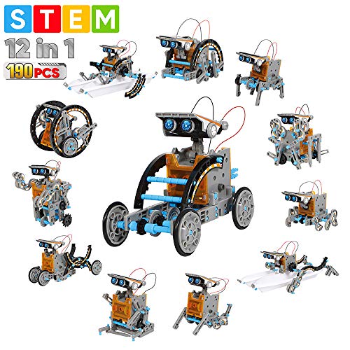 Sillbird STEM 12-in-1 Education Solar Robot Toys-190 Pieces DIY
