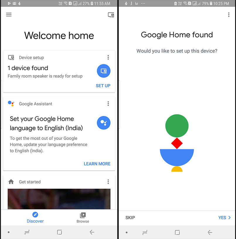 google home up