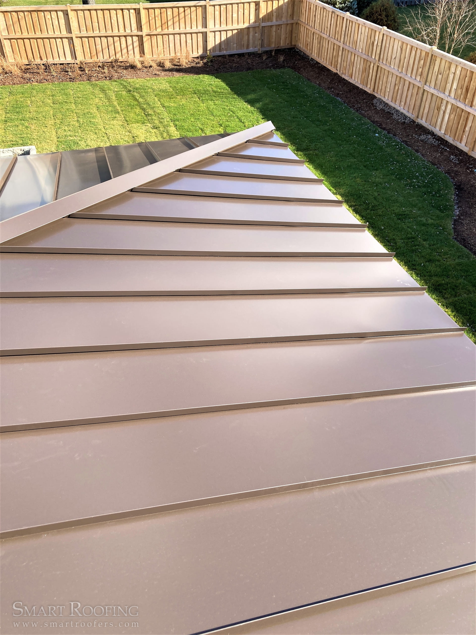 Residential Metal Portico Roof in Arlington Heights Smart Roofing