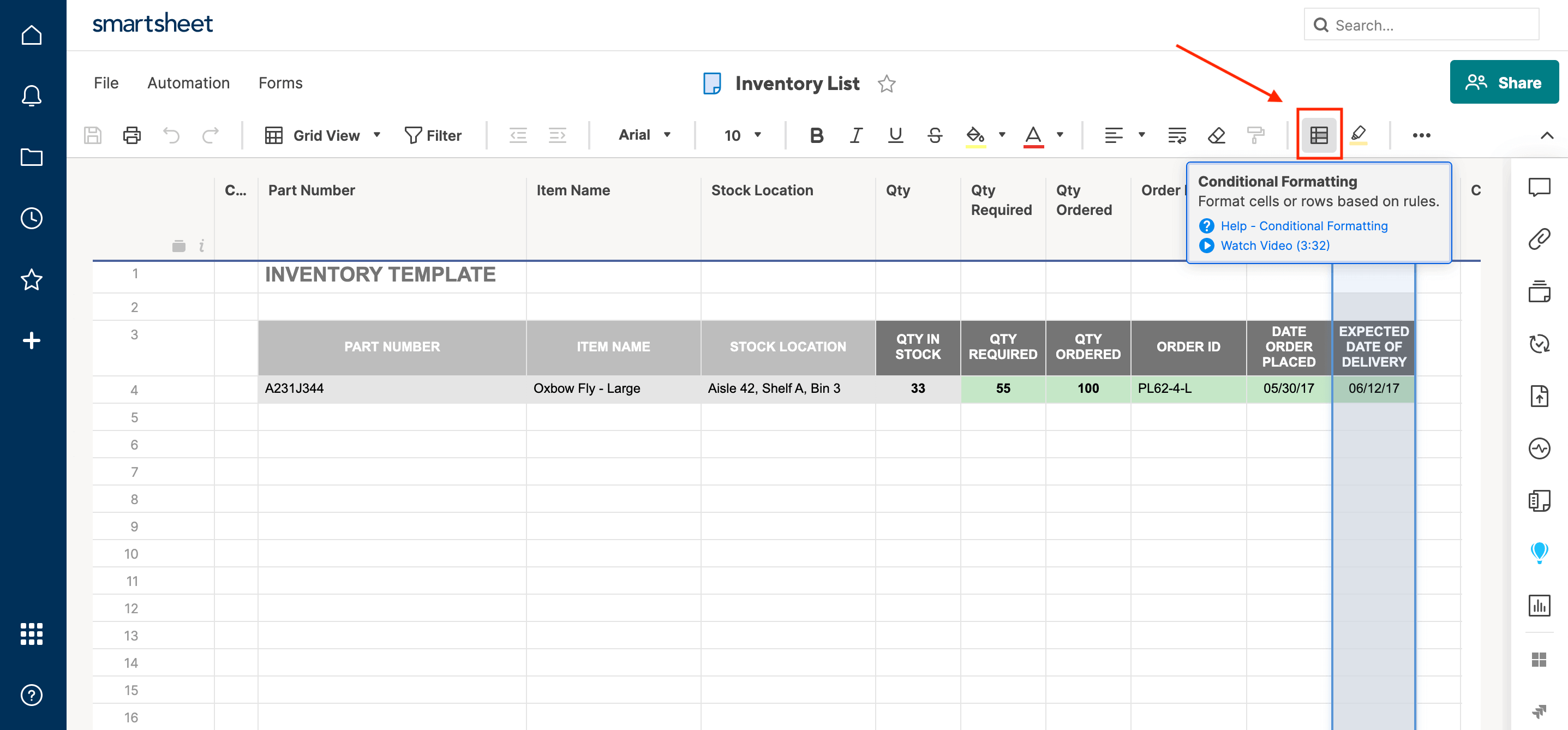 Excel Conditional Formatting HowTo Smartsheet
