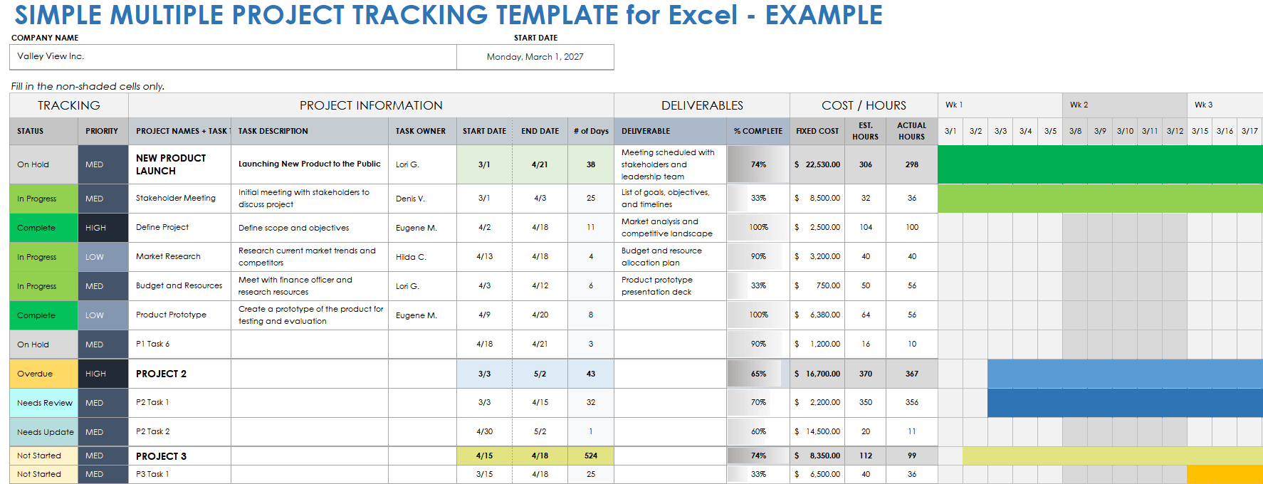 Project 2025 Implementation Tracker Excel How to Create a Project Tracker in Excel with Template