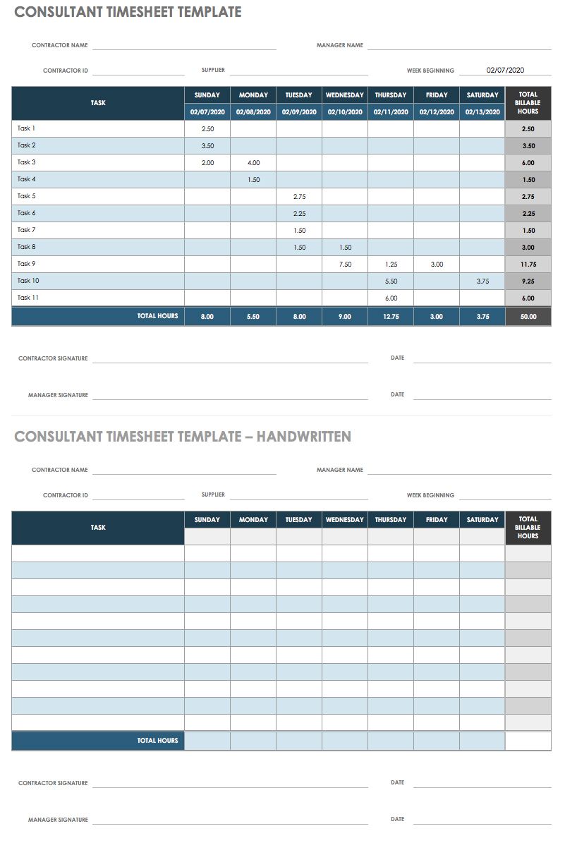 Timecard Template Excel 2019