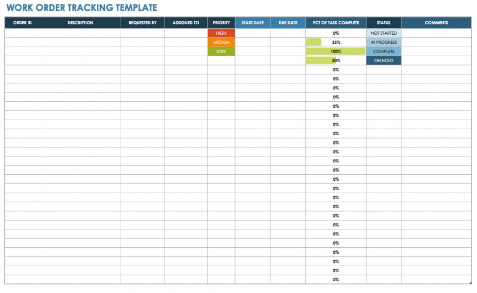 15 Free Work Order Templates Smartsheet