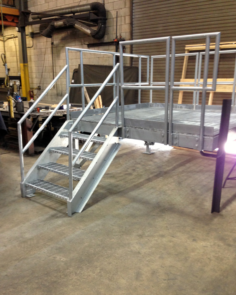 Exterior Use Hot Dipped Galvanized Staircases Smart Space Mezzanines