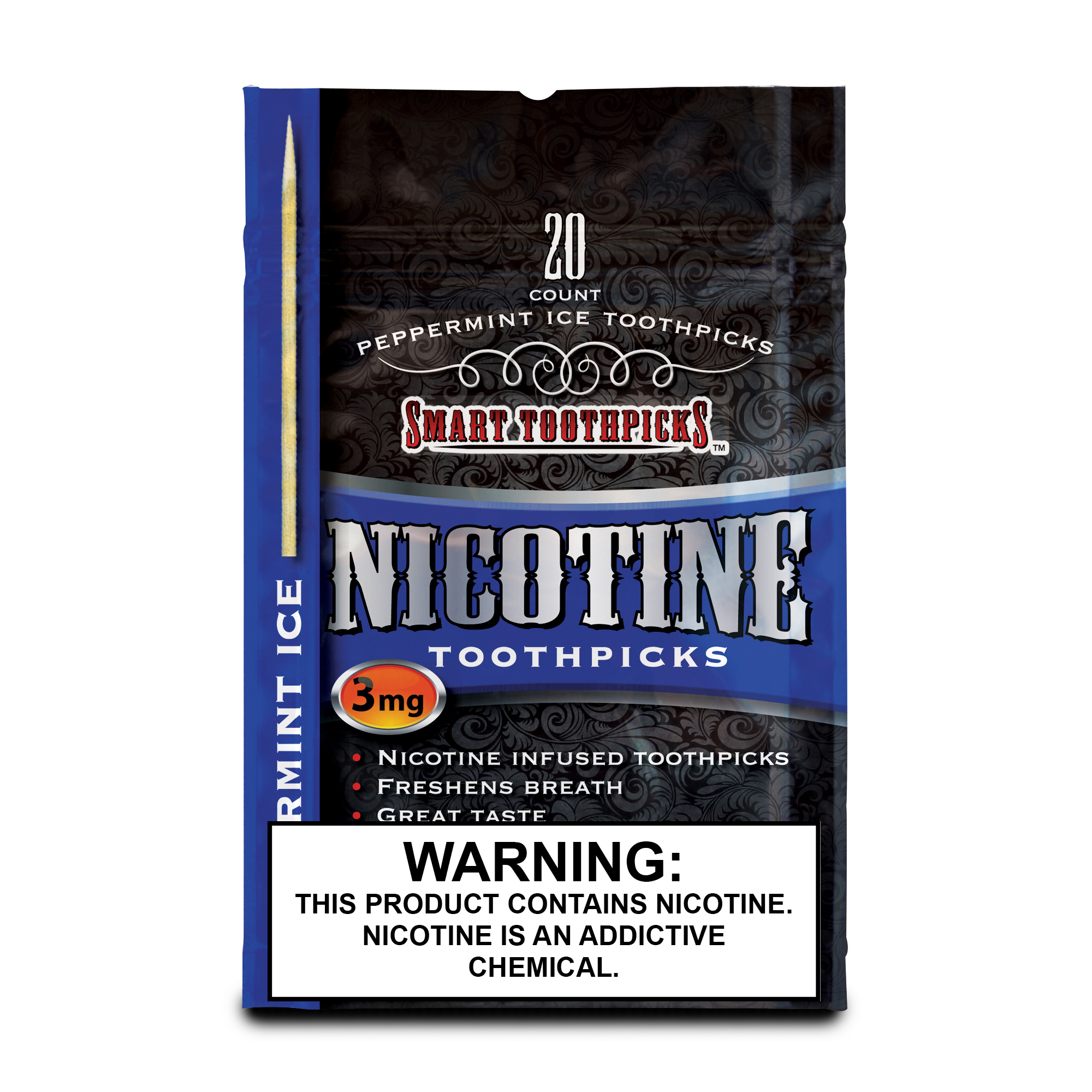 Nicotine Toothpicks 6 Variety Pack, Tobacco Toothpicks Smart Toothpicks