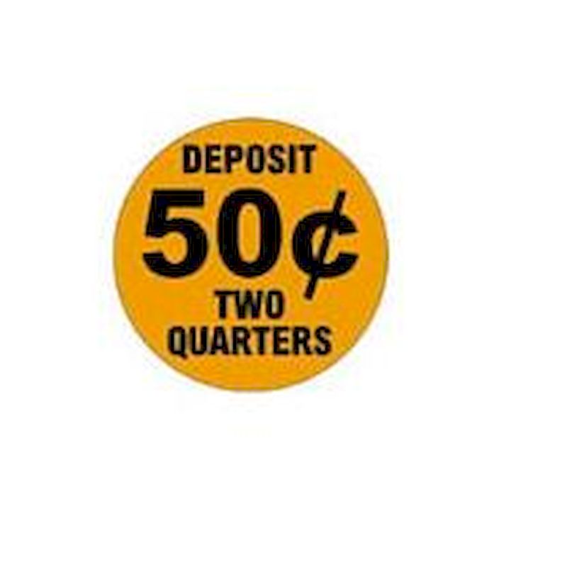 50ODEC 50 Cents Price Decal Outside Adhesion (12 ct