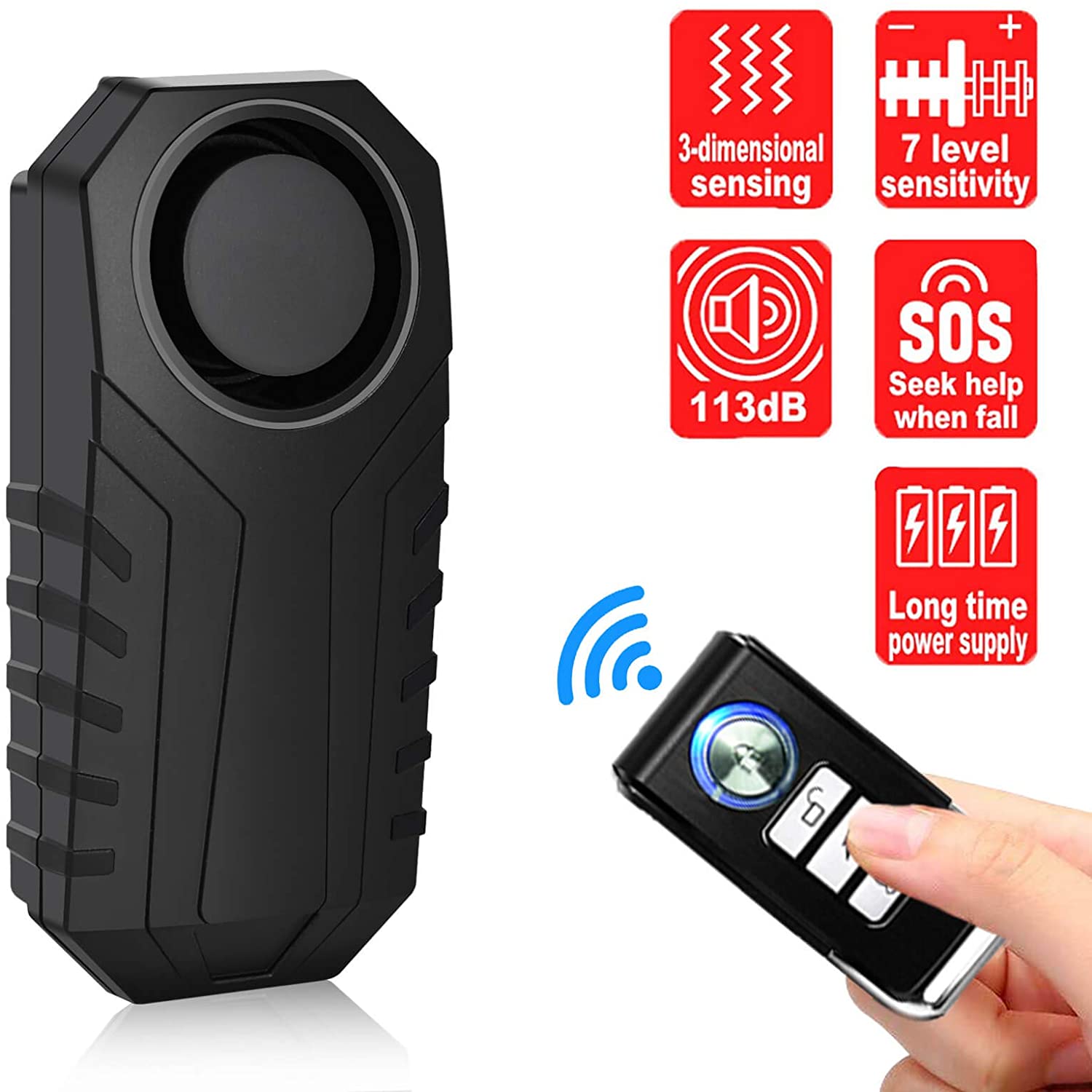 SMARTWARE Wireless Bicycle Alarm,AntiTheft Vibration Motorcycle