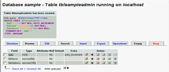 How to create Database & Tables using PhpMyAdmin