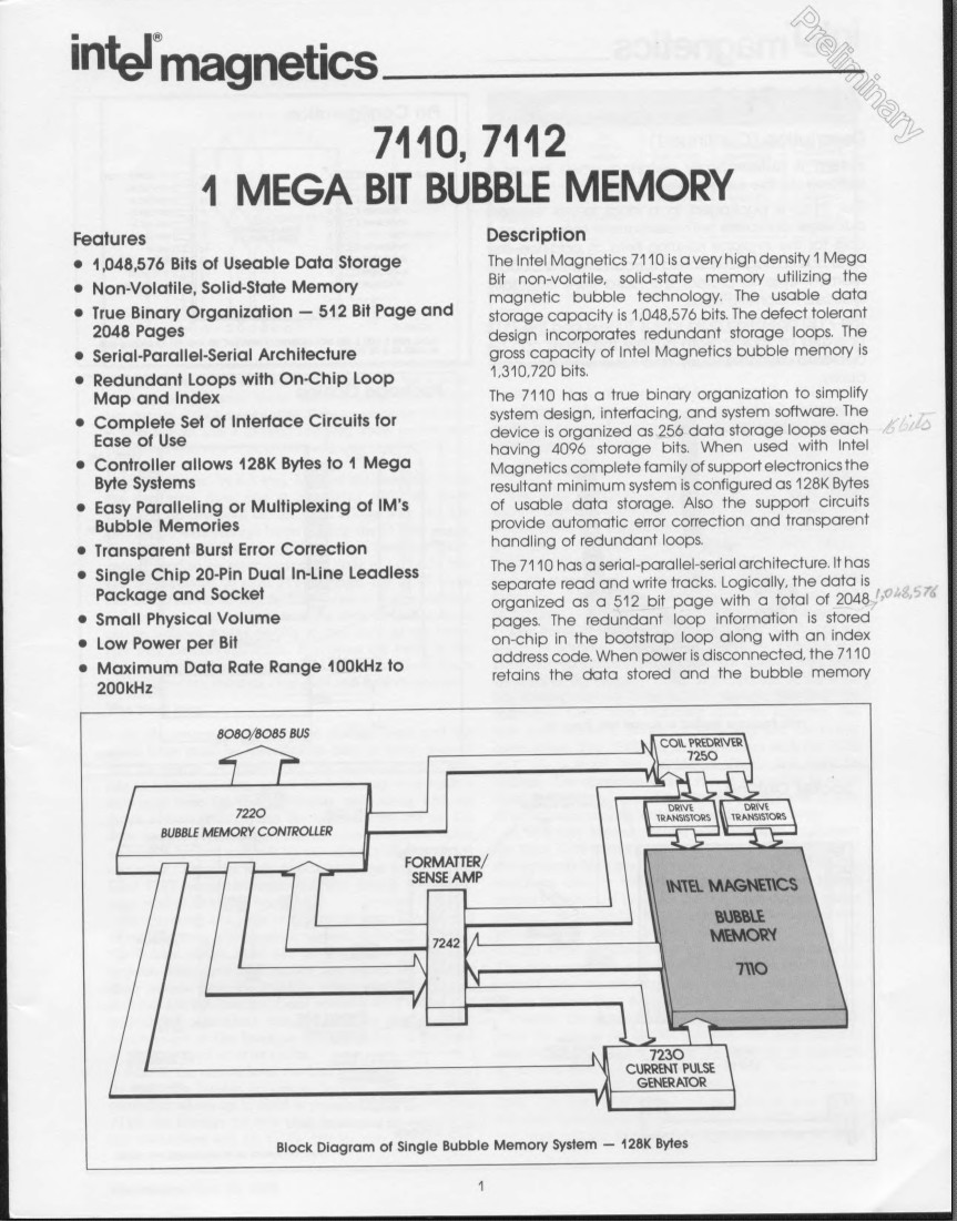 Heathkit H8 Bubble Memory Board Dr. Scott M. Baker