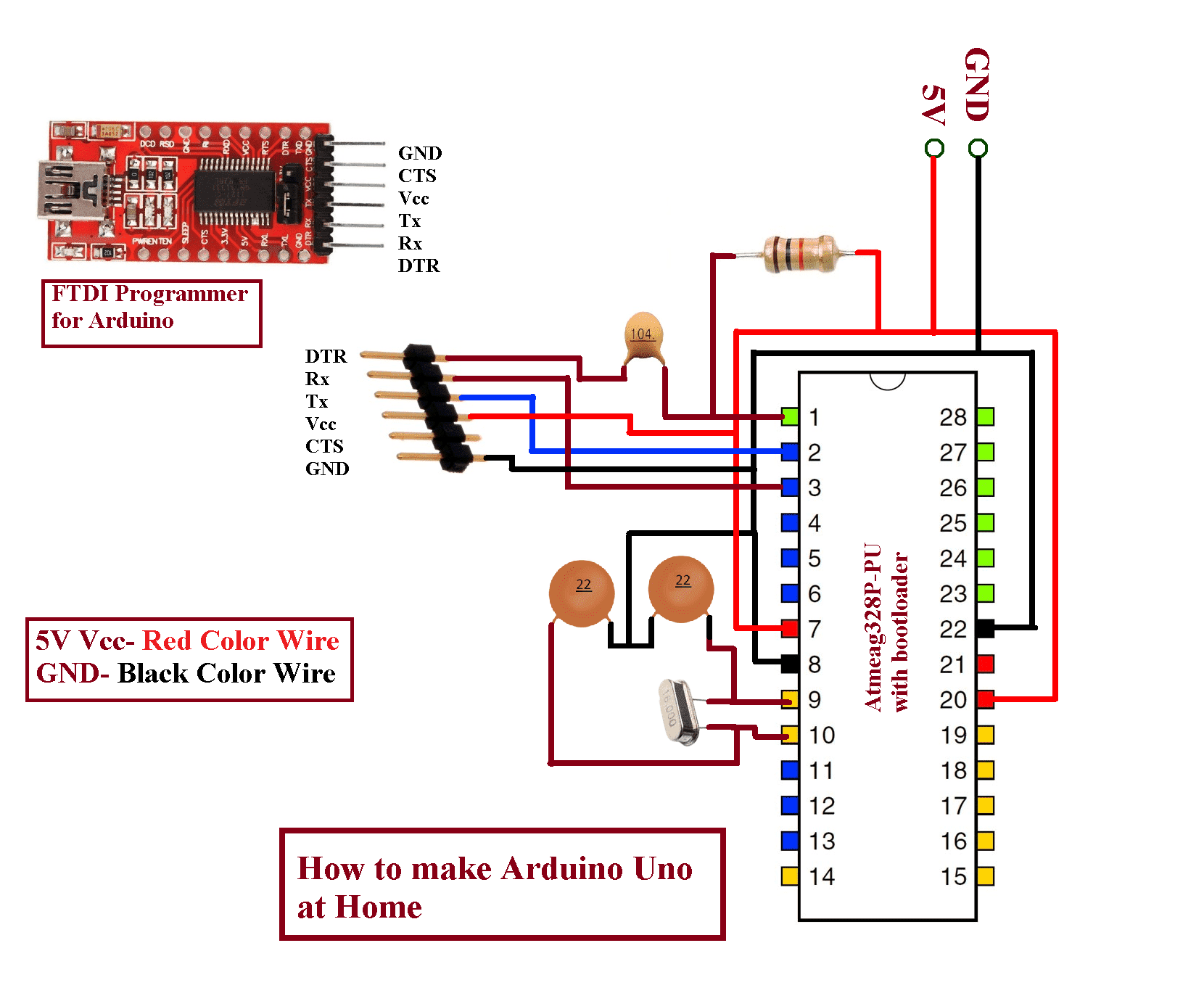 How To Make Your Own Arduino At Home Diy Schematics Microelectronics