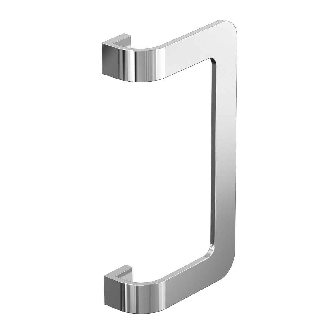 Rounded Offset Commercial Door Pull w/ Large Profile Cutout Standard