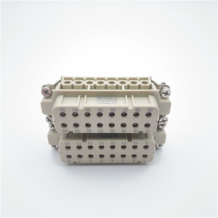 16A 32 Pole Crimp Terminal Heavy Duty Cable Connectors 09200162813