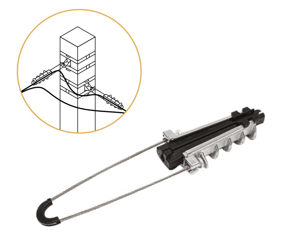 PAL1000 Neutral messenger network aluminium anchor clamp, China