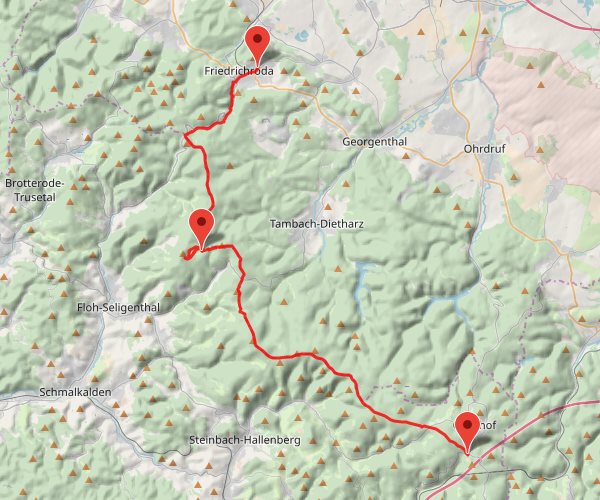 Landkarte Rennsteig RennsteigAdventure (SommerEdition) smigel.de