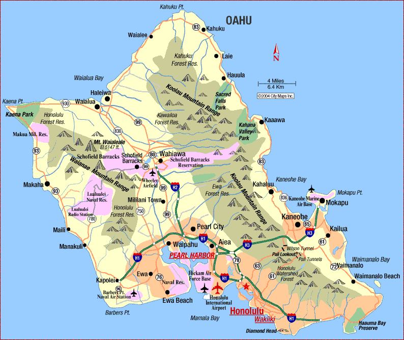 Oahu Map With Cities Honolulu Visit Honolulu Hawaii America Oahu Population