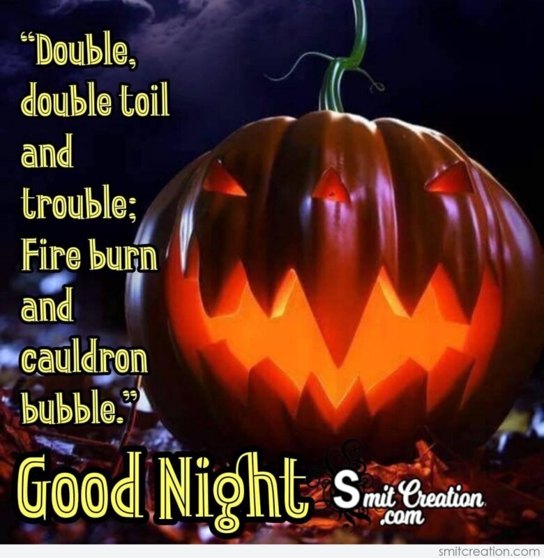 Good Night Halloween Pumpkin Image