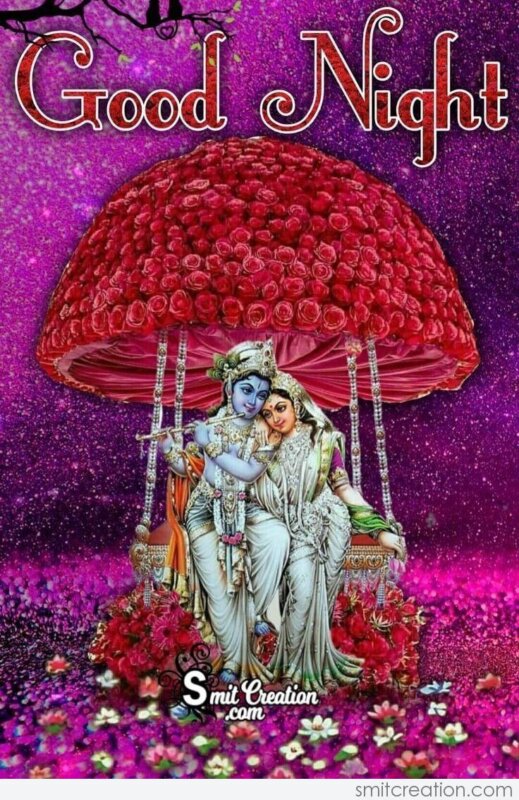Radha Krishna Good Night Images