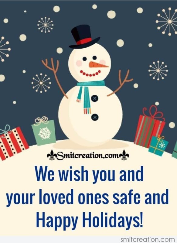 Happy Snowman Happy Holidays Card