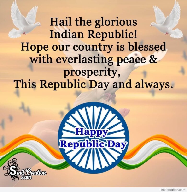 Happy Republic Day Blessings Card