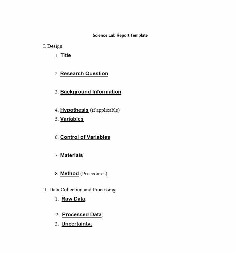 Physics Lab Report Template (5) TEMPLATES EXAMPLE TEMPLATES EXAMPLE